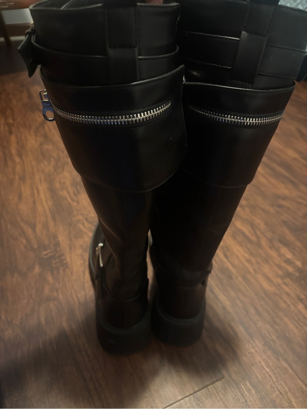 Chunky Combat Moto Boots size 7 EUC Dream Pairs - Picture 4 of 10